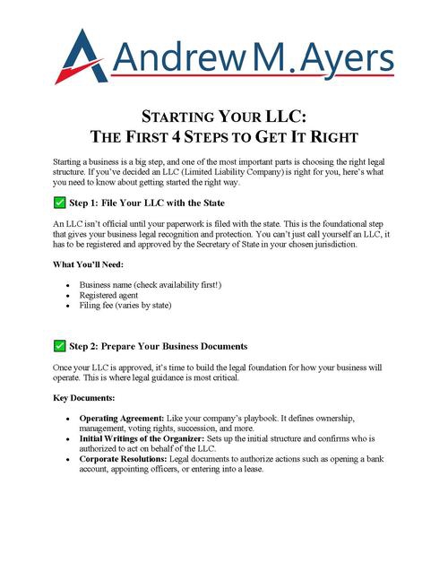 The 4 Essential Steps to Start Your LLC the Right Way